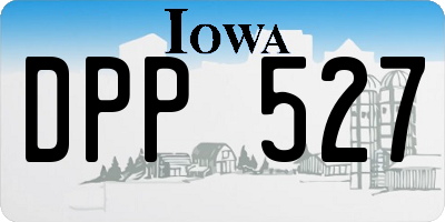 IA license plate DPP527