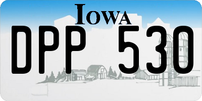 IA license plate DPP530