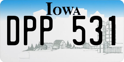 IA license plate DPP531
