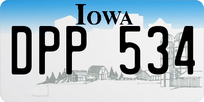 IA license plate DPP534