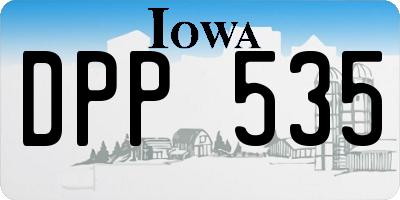 IA license plate DPP535
