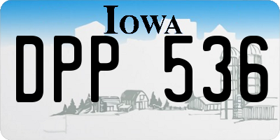 IA license plate DPP536