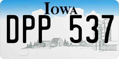 IA license plate DPP537