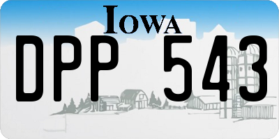 IA license plate DPP543