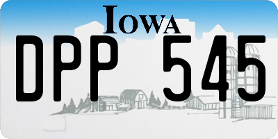 IA license plate DPP545