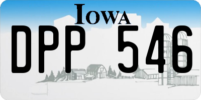IA license plate DPP546