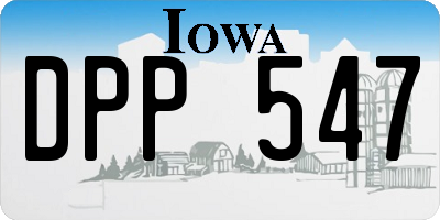 IA license plate DPP547