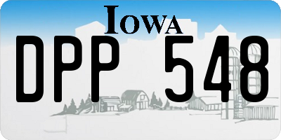 IA license plate DPP548