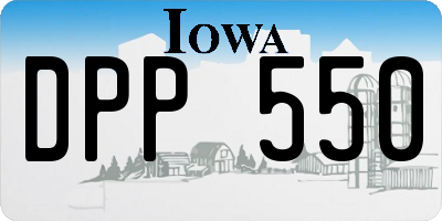 IA license plate DPP550