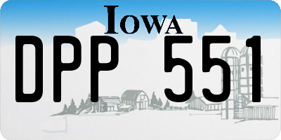 IA license plate DPP551