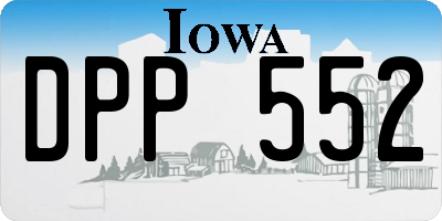IA license plate DPP552