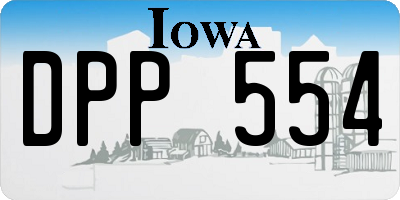 IA license plate DPP554