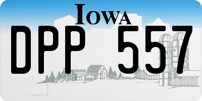 IA license plate DPP557