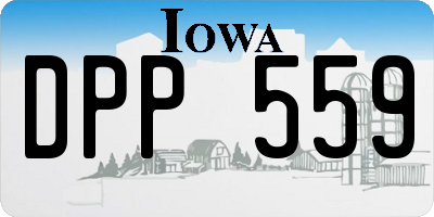 IA license plate DPP559