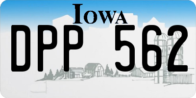 IA license plate DPP562