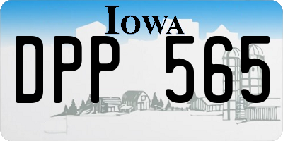 IA license plate DPP565