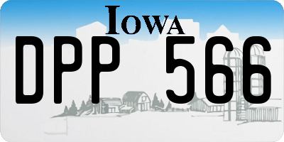 IA license plate DPP566