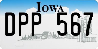 IA license plate DPP567