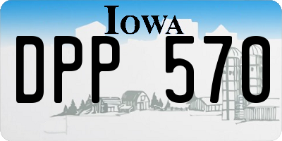 IA license plate DPP570