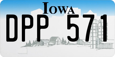 IA license plate DPP571