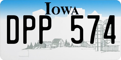 IA license plate DPP574