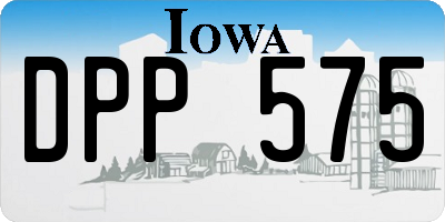 IA license plate DPP575