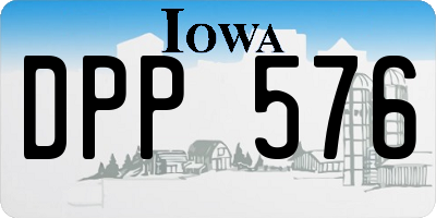 IA license plate DPP576