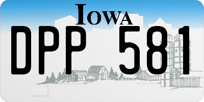 IA license plate DPP581