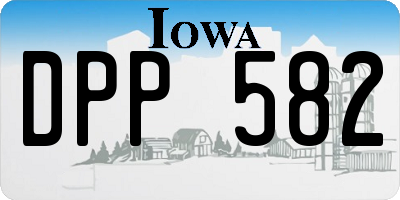 IA license plate DPP582