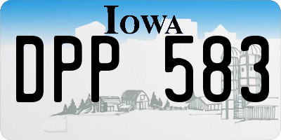 IA license plate DPP583