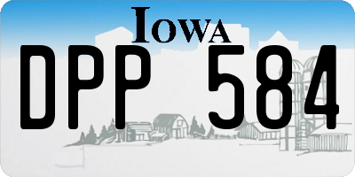 IA license plate DPP584