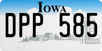 IA license plate DPP585