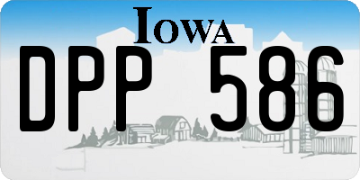 IA license plate DPP586