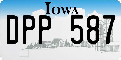 IA license plate DPP587