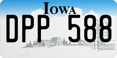 IA license plate DPP588