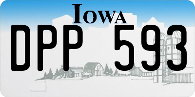 IA license plate DPP593