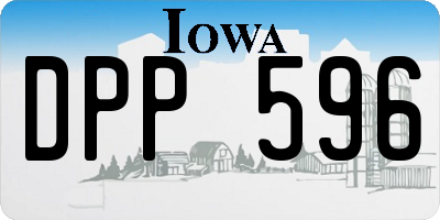 IA license plate DPP596