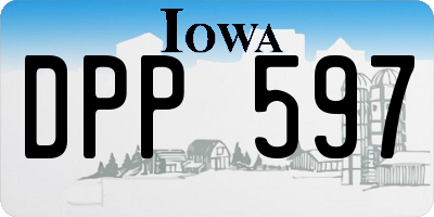 IA license plate DPP597