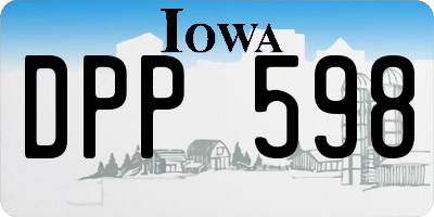 IA license plate DPP598