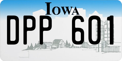 IA license plate DPP601