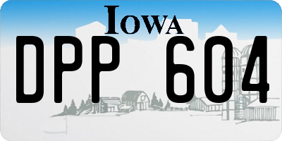 IA license plate DPP604
