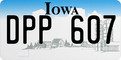 IA license plate DPP607