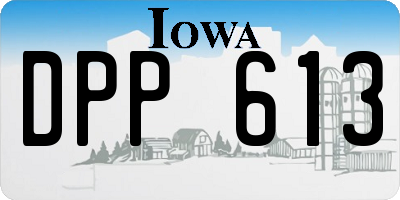 IA license plate DPP613