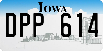 IA license plate DPP614