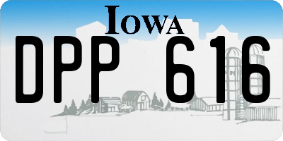 IA license plate DPP616