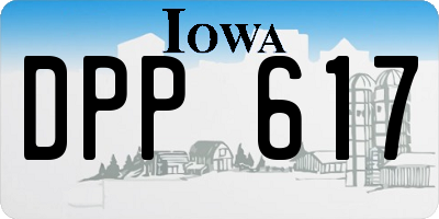 IA license plate DPP617