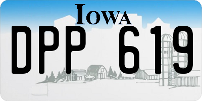 IA license plate DPP619