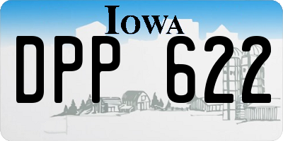 IA license plate DPP622
