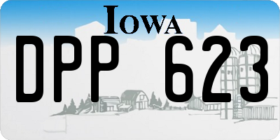 IA license plate DPP623