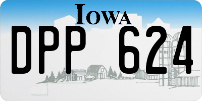 IA license plate DPP624